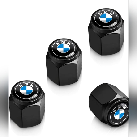 BMW Black Metal car Valve Cap Universal stem Cover. NEW  (20 Avail) - Picture 1 of 4
